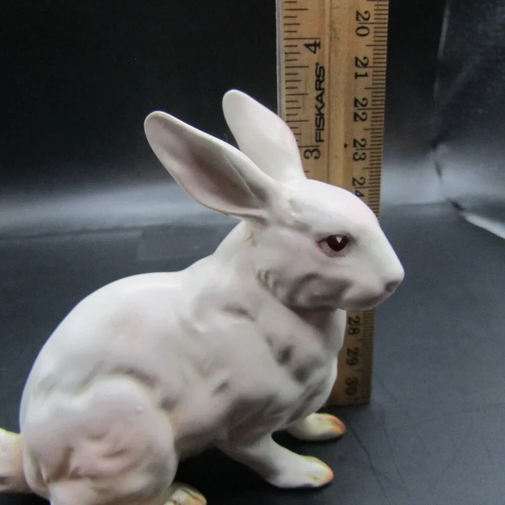 Lefton White Porcelain Rabbit Figurine - Picture 10 of 13